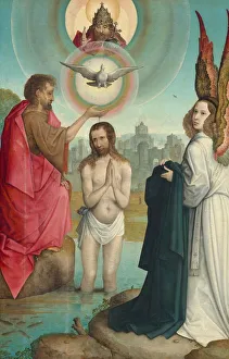 Fishes Prints: The Baptism of Christ, c. 1508 / 1519. Creator: Juan de Flandes, the Elder