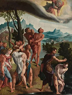 River Jordan Asia Prints: The Baptism of Christ, c.1535. Creator: Workshop of Jan van Scorel