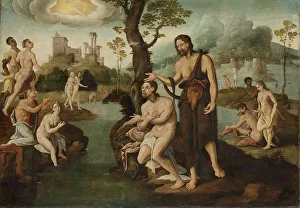 Maerten Heemskirck Prints: The baptism of Christ, c.1560-c.1565. Creator: Circle of Maarten van Heemskerck