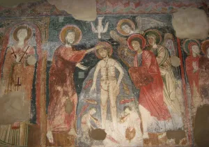 Apostles History Gallery: The Baptism of Christ, ca 950. Creator: Anonymous