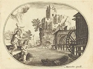 Waterwheel Prints: The Baptism of Christ. Creator: Balthasar Moncornet