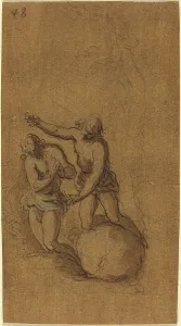 Palma Giovane Prints: The Baptism of Christ. Creator: Jacopo Palma