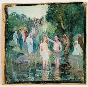 Draft Prints: The Baptism of Christ, draft for the Luumäki church altarpiece