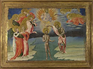 Liturgy Prints: The Baptism of Christ (Predella Panel), 1454. Artist: Giovanni di Paolo (ca 1403-1482)