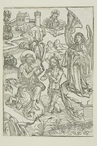 River Jordan Asia Prints: The Baptism of Christ (verso); The Circumcision of Christ (recto)