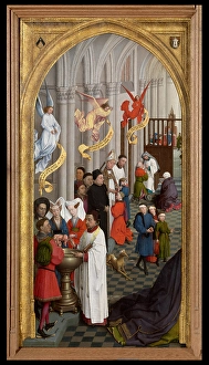 Baptism Prints: Baptism, Confirmation and Confession, 1440-1445. Creator: Rogier Van der Weyden