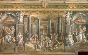 Apostolic Palace Prints: The Baptism of Constantine, 1517-1524. Artist: Penni, Gianfrancesco (1496-1528)