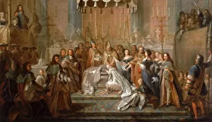 Baptism of the Dauphin Louis, son of Louis XIV, celebrated in the Saint-Germain-en-Laye, March 24, Artist: Christophe