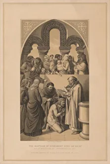 The Baptism of Ethelbert King of Kent, 597 (1878). Artist: Robert Anderson The Baptism of Ethelbert King of Kent, 597 (1878). Artist: Robert Anderson