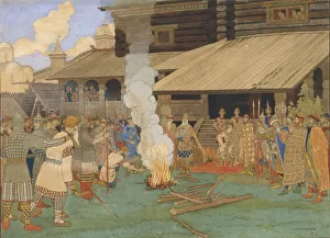 Settler Prints: Baptism by Fire. Artist: Bilibin, Ivan Yakovlevich (1876-1942)