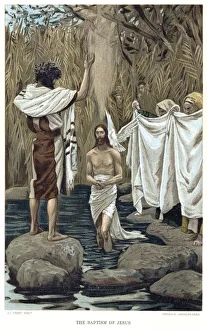 Purification Prints: Baptism of Jesus by John the Baptist, c1890. Artist: James Tissot