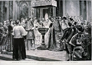 Baptism of King Alfonso XIII verified with the greatest solemnity in the Chapel of