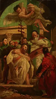 6th Century Prints: Baptism of King Chlodwig I (ca)