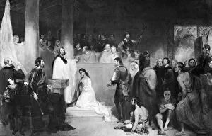 The Baptism of Pocahontas at Jamestown, Virginia, 1613, (1840). Artist: John Gadsby Chapman