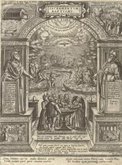 Noahs Ark Gallery: Baptism, from the series The Seven Sacraments, 1576. 1576. Creator: Philip Galle