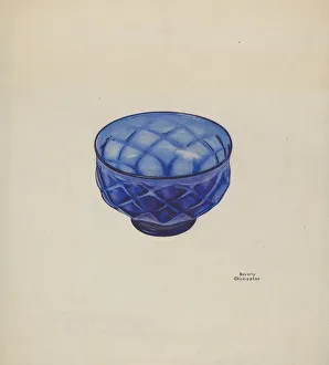 Beverly Chichester Prints: Baptismal Bowl, c. 1939. Creator: Beverly Chichester