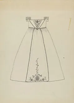 Infants Prints: Baptismal Dress, c. 1936. Creator: Evelyn Bailey