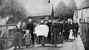 Relative Prints: A baptismal procession, Black Forest, Germany, 1922. Artist: Georg Haeckel