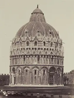Pisa Prints: The Baptistery, Pisa, 1850/1900. Creator: Alinari