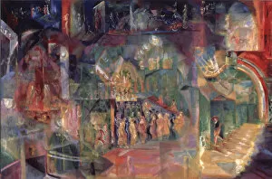 Images Dated 20th June 2013: A Bar. Artist: Yakulov, Georgi Bogdanovich (1884-1928)