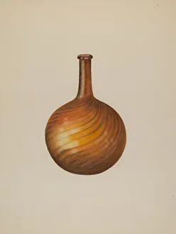 Glassworks Collection: Bar Bottle, c. 1938. Creator: Isidore Steinberg