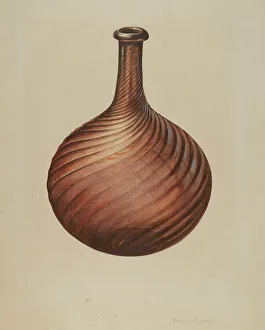 Swirling Prints: Bar Bottle, c. 1940. Creator: Anna Aloisi