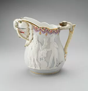 Goats Collection: Bar Pitcher, c. 1880. Creator: Union Porcelain Works