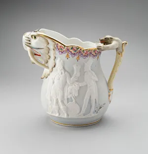 Walrus Prints: Bar Pitcher, c. 1880. Creator: Union Porcelain Works