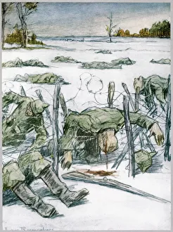 Corpse Prints: Barbed Wire, 1916. Artist: Louis Raemaekers