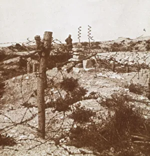 Champagne Ardennes Prints: Barbed wire, Craonne, northern France, c1914-c1918