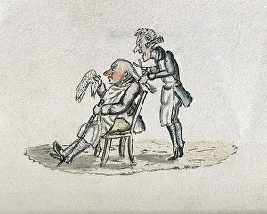 Scissors Prints: A barber cutting a man's hair