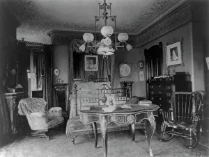 Double Bed Prints: Barber house, Washington, D.C. - bedroom