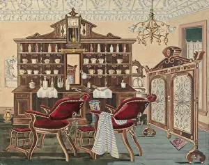 Barber Collection: Barber Shop, 1935 / 1942. Creator: Perkins Harnly