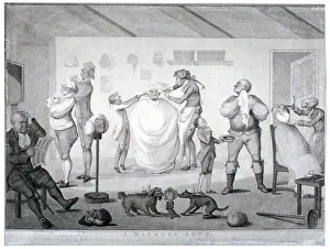 Bunbury Collection: A barbers shop, 1784