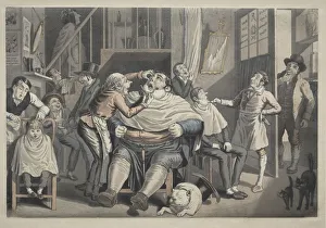 Thomas Rowlandson British Prints: A Barbers Shop. Creator: Unknown