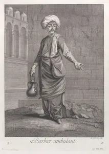 Barber Collection: Barbier ambulant, 1714-15. Creator: Unknown