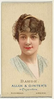 Commercial Gallery: Barde, from Worlds Beauties, Series 2 (N27) for Allen & Ginter Cigarettes, 1888