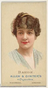 Barde, from Worlds Beauties, Series 2 (N27) for Allen & Ginter Cigarettes, 1888