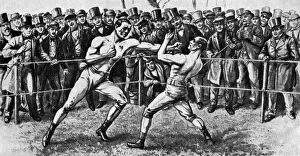 Images Dated 3rd September 2009: The last bare-knuckle fight, Farnborough, Hampshire, 17th April 1860 (1951)