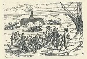 Trapped Collection: Barents in the Arctic: Hut wherein we wintered, (1598), 1912. Artist: Gerrit de Veer