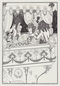 Curtains Collection: The Barge, 1895-1896. Creator: Aubrey Beardsley
