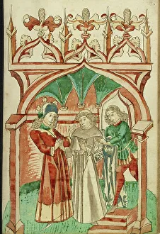 Diebold Lauber Prints: Barlaam Saying Farewell to Josaphat; Barlaam und Josaphat