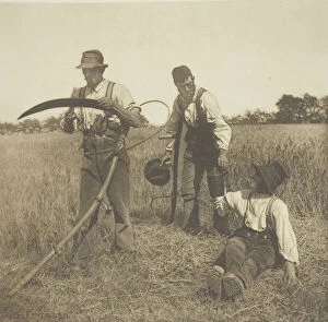 Scythe Gallery: In the Barley-Harvest (Suffolk), 1883 / 87, printed 1888. Creator: Peter Henry Emerson