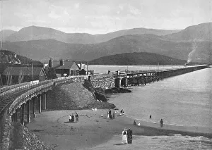 Owen Prints: Barmouth Bridge and Cader Idris, c1896. Artist: H Owen