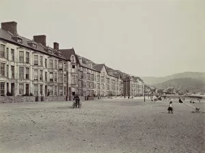 Gwynedd Collection: Barmouth. Marine Terrace and Esplanade, 1870s. Creator: Francis Bedford
