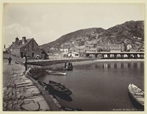 Fishing Village Gallery: Barmouth, the Quay and Ty Gwyn, 1860 / 94. Creator: Francis Bedford