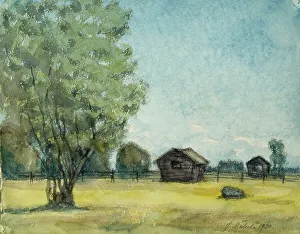 Juho Makela Prints: Barn, 1930. Creator: Juho Makela