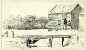 Marks Henry Stacey Prints: Barn and Bridge, n. d. Creator: Henry Stacy Marks