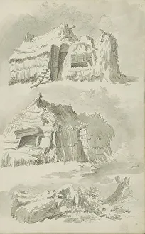Felled Prints: Barn and felled trees, c.1780-c.1800. Creator: Bernhard Heinrich Thier