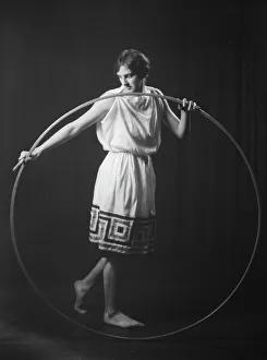 Hoop Prints: Barnard College group with Miss Larsen, ca. 1924. Creator: Arnold Genthe